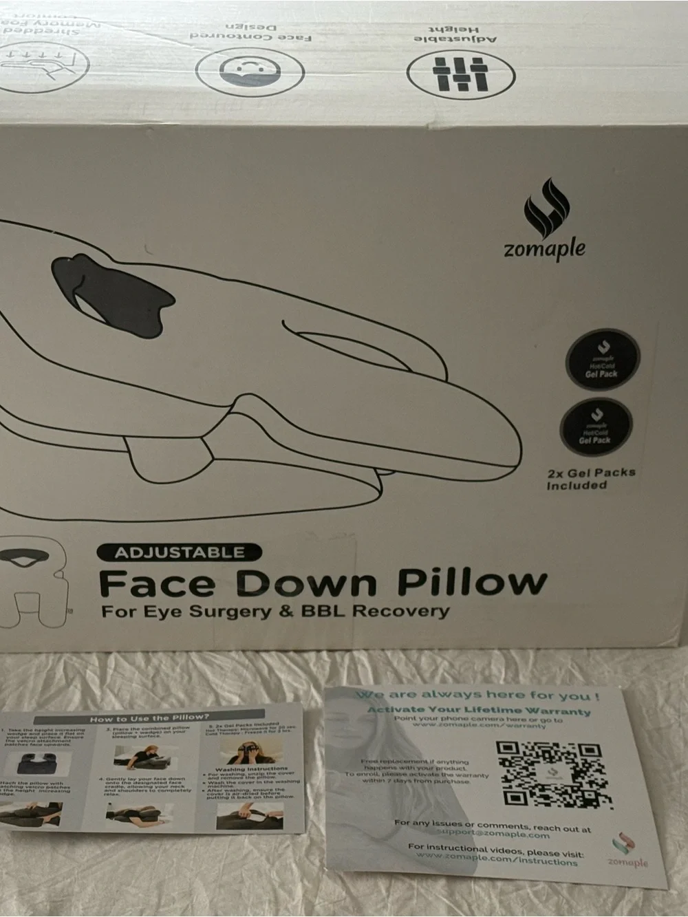 Memory foam Charcoal Gray Support Pillow